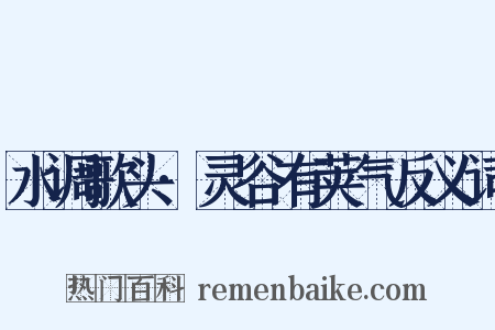 水调歌头·灵谷有荚气反义词是什么意思的图片